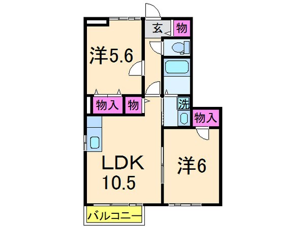 パルテールDの物件間取画像